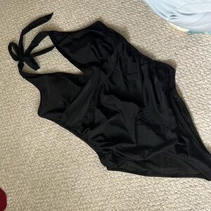 Black swim maillot, women’s extra large